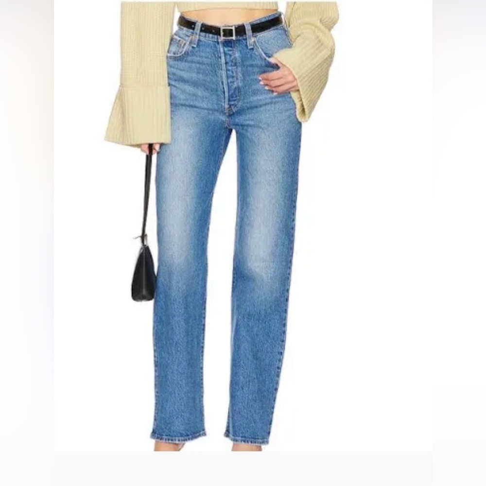 Levi's Sky Blue Ribcage Straight Denim Pants